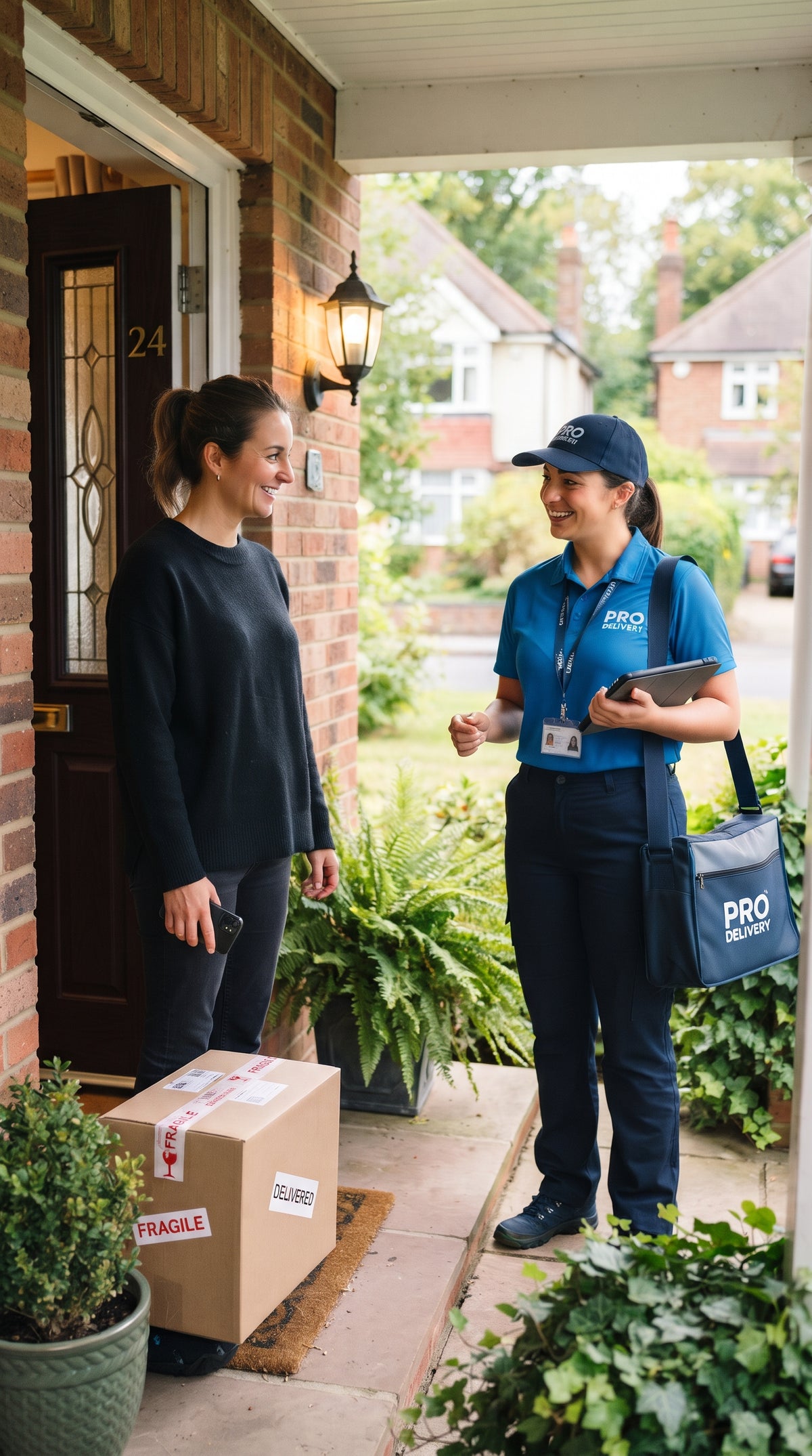 Mover collecting payment at the door by QR code