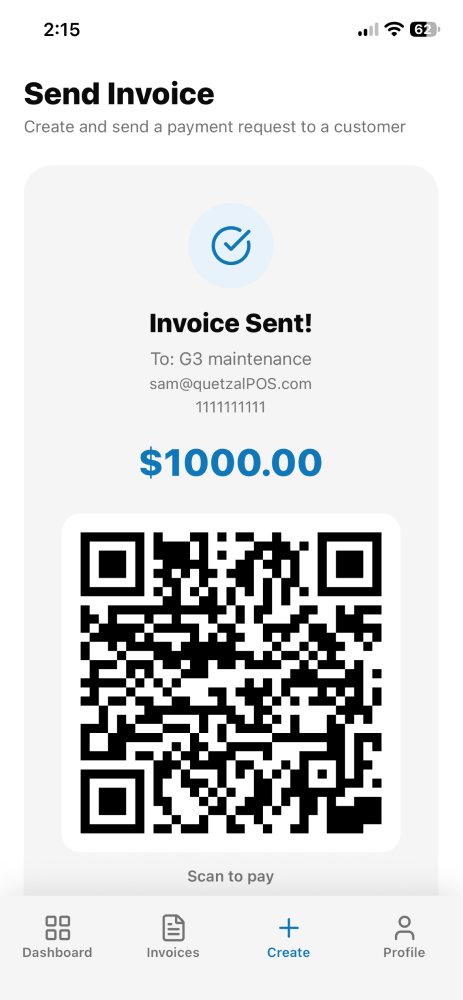 QuetzalPay mobile payment app screen